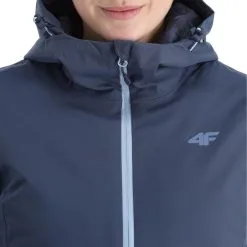 4F, Kudn001 Veste De Ski Femmes Denim Bleu -ColourWear Soldes 4f kudn001 aa jas gevoerd dames denim blauw 224fxxx101v3 BI 07