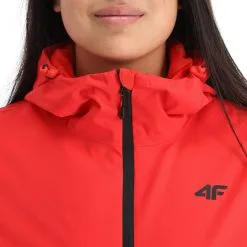 4F, Kudn001 Veste De Ski Femmes Rouge -ColourWear Soldes 4f kudn001 aa jas gevoerd dames rood 224fxxx101v2 BI 07