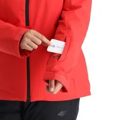 4F, Kudn001 Veste De Ski Femmes Rouge -ColourWear Soldes 4f kudn001 aa jas gevoerd dames rood 224fxxx101v2 BI 08