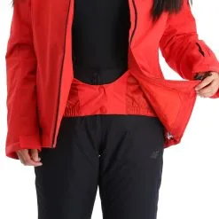 4F, Kudn001 Veste De Ski Femmes Rouge -ColourWear Soldes 4f kudn001 aa jas gevoerd dames rood 224fxxx101v2 BI 09