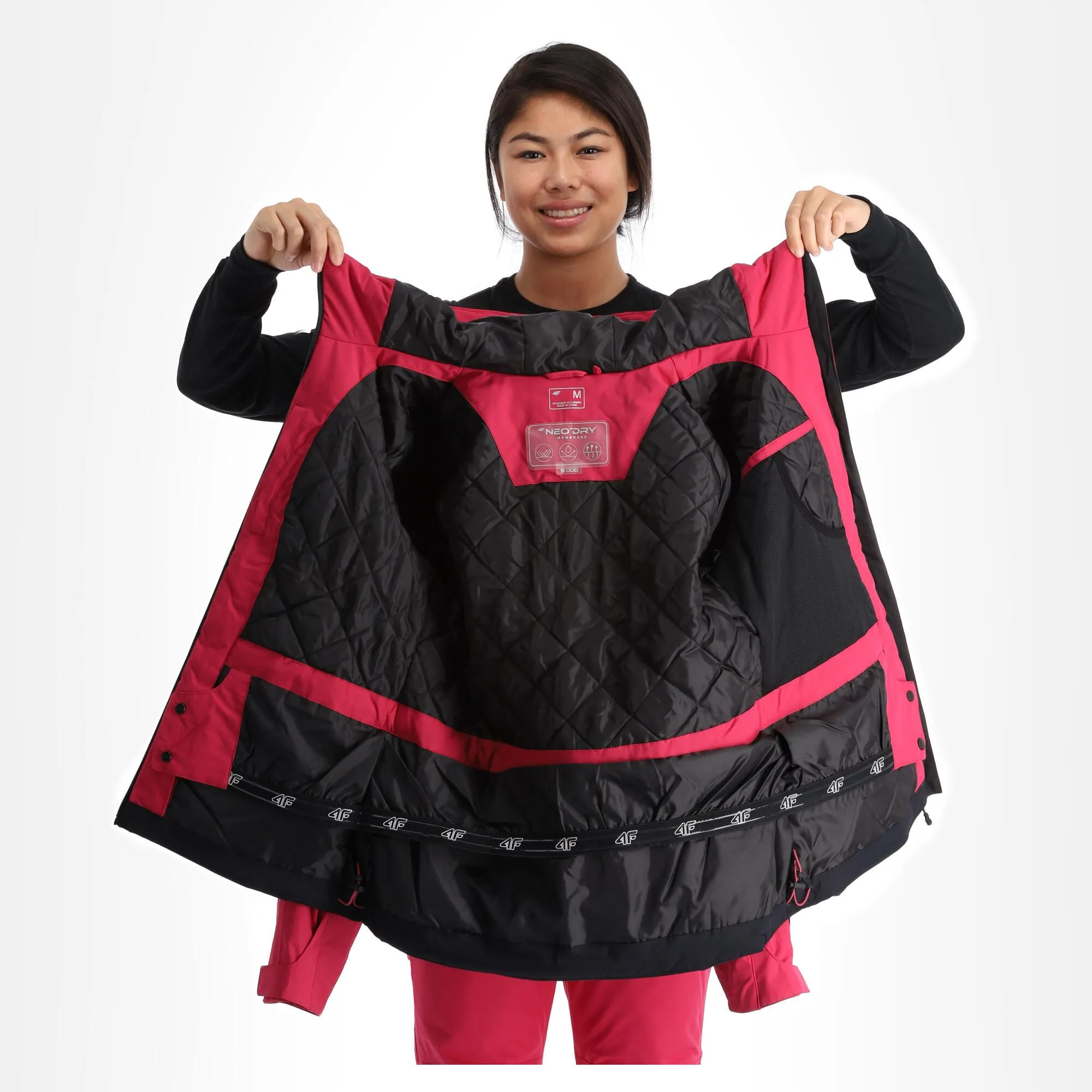 4F, Kudn002 Veste De Ski Femmes Hot Rose 7 4F, Kudn002 Veste De Ski Femmes Hot Rose – Image 5