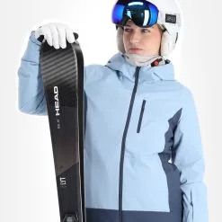 4F, Kudn002 Veste De Ski Femmes Light Bleu -ColourWear Soldes 4f kudn002 aa jas gevoerd dames light blauw 224fxxx102v3 BI 05