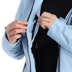 4F, Kudn002 Veste De Ski Femmes Light Bleu -ColourWear Soldes 4f kudn002 aa jas gevoerd dames light blauw 224fxxx102v3 BI 11