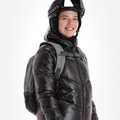 4F, Kudn004 Veste De Ski Femmes Deep Noir -ColourWear Soldes 4f kudn004 aa jas gevoerd dames deep zwart 224fxxx103v1 BI 05