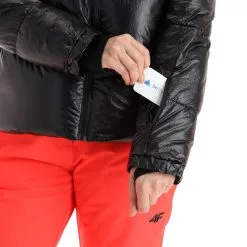 4F, Kudn004 Veste De Ski Femmes Deep Noir -ColourWear Soldes 4f kudn004 aa jas gevoerd dames deep zwart 224fxxx103v1 BI 09