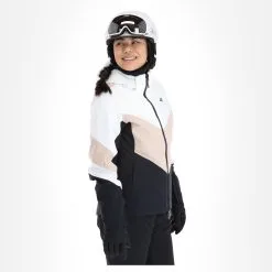 4F, Kudn008 Veste De Ski Femmes Beige -ColourWear Soldes 4f kudn008 aa jas gevoerd dames beige 224fxxx104v2 BI 02