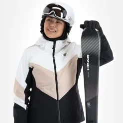 4F, Kudn008 Veste De Ski Femmes Beige -ColourWear Soldes 4f kudn008 aa jas gevoerd dames beige 224fxxx104v2 BI 05
