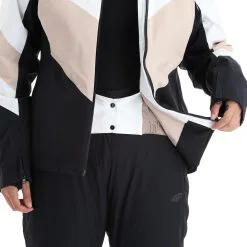 4F, Kudn008 Veste De Ski Femmes Beige -ColourWear Soldes 4f kudn008 aa jas gevoerd dames beige 224fxxx104v2 BI 08