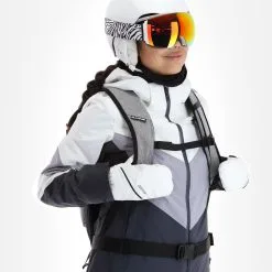 4F, Kudn008 Veste De Ski Femmes Dark Gris -ColourWear Soldes 4f kudn008 aa jas gevoerd dames dark grijs 224fxxx104v1 BI 05