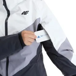 4F, Kudn008 Veste De Ski Femmes Dark Gris -ColourWear Soldes 4f kudn008 aa jas gevoerd dames dark grijs 224fxxx104v1 BI 07