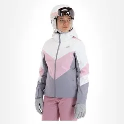 4F, Kudn008 Veste De Ski Femmes Light Rose
