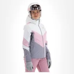 4F, Kudn008 Veste De Ski Femmes Light Rose -ColourWear Soldes 4f kudn008 aa jas gevoerd dames light roze 224fxxx104v3 BI 04