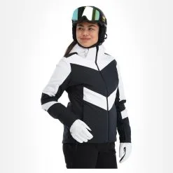 4F, Kudn011 Veste De Ski Femmes Deep Noir -ColourWear Soldes 4f kudn011 aa jas gevoerd dames deep zwart 224fxxx105v1 BI 04