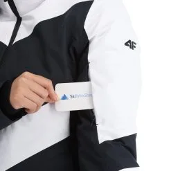 4F, Kudn011 Veste De Ski Femmes Deep Noir -ColourWear Soldes 4f kudn011 aa jas gevoerd dames deep zwart 224fxxx105v1 BI 08