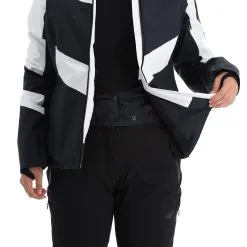 4F, Kudn011 Veste De Ski Femmes Deep Noir -ColourWear Soldes 4f kudn011 aa jas gevoerd dames deep zwart 224fxxx105v1 BI 09