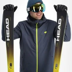 4F, Kumn001 Veste De Ski Hommes Anthracite Gris -ColourWear Soldes 4f kumn001 aa jas gevoerd heren anthracite grijs 224fxxx106v1 BI 05