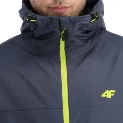 4F, Kumn001 Veste De Ski Hommes Anthracite Gris -ColourWear Soldes 4f kumn001 aa jas gevoerd heren anthracite grijs 224fxxx106v1 BI 07