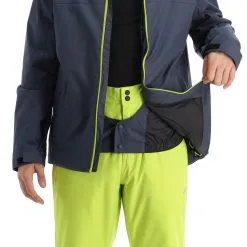 4F, Kumn001 Veste De Ski Hommes Anthracite Gris -ColourWear Soldes 4f kumn001 aa jas gevoerd heren anthracite grijs 224fxxx106v1 BI 09