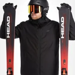 4F, Kumn001 Veste De Ski Hommes Deep Noir -ColourWear Soldes 4f kumn001 aa jas gevoerd heren deep zwart 224fxxx106v2 BI 05
