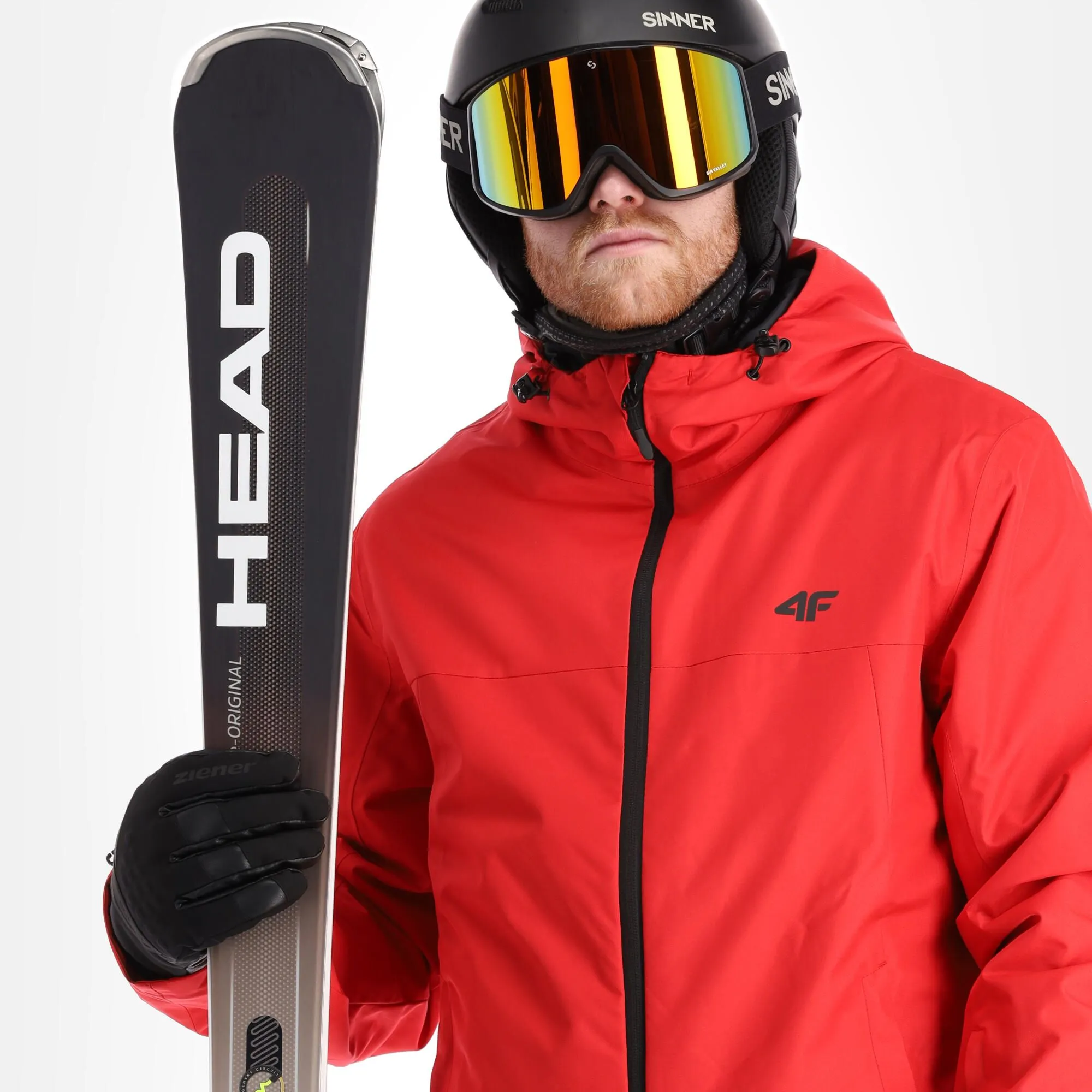 4F, Kumn001 Veste De Ski Hommes Rouge 6 4F, Kumn001 Veste De Ski Hommes Rouge – Image 4