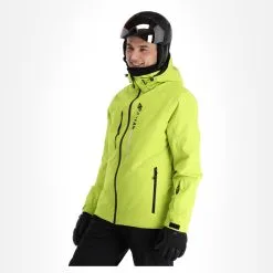 4F, Kumn003 Veste De Ski Hommes Canary Vert -ColourWear Soldes 4f kumn003 aa jas gevoerd heren canary groen 224fxxx107v1 BI 04