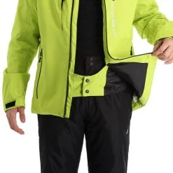 4F, Kumn003 Veste De Ski Hommes Canary Vert -ColourWear Soldes 4f kumn003 aa jas gevoerd heren canary groen 224fxxx107v1 BI 09