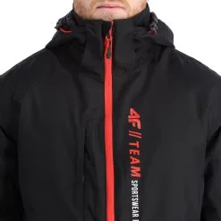 4F, Kumn003 Veste De Ski Hommes Deep Noir -ColourWear Soldes 4f kumn003 aa jas gevoerd heren deep zwart 224fxxx107v3 BI 11
