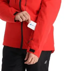 4F, Kumn003 Veste De Ski Hommes Rouge -ColourWear Soldes 4f kumn003 aa jas gevoerd heren rood 224fxxx107v2 BI 08