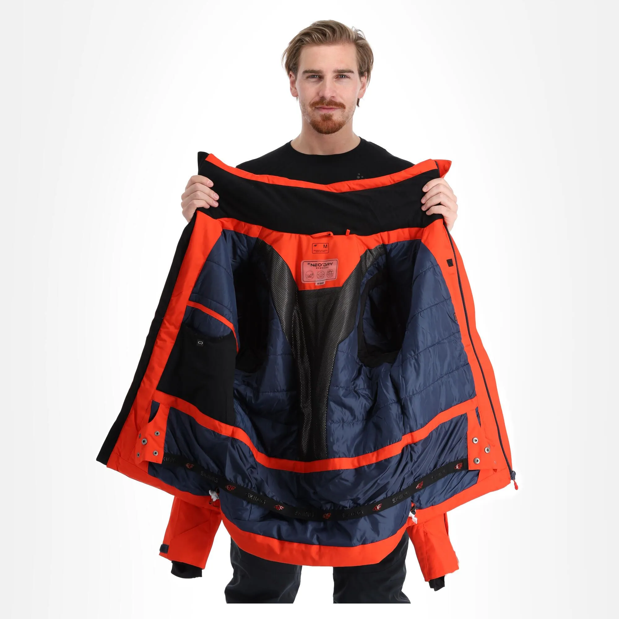 4F, Kumn004 Veste De Ski Hommes Rouge 7 4F, Kumn004 Veste De Ski Hommes Rouge – Image 5