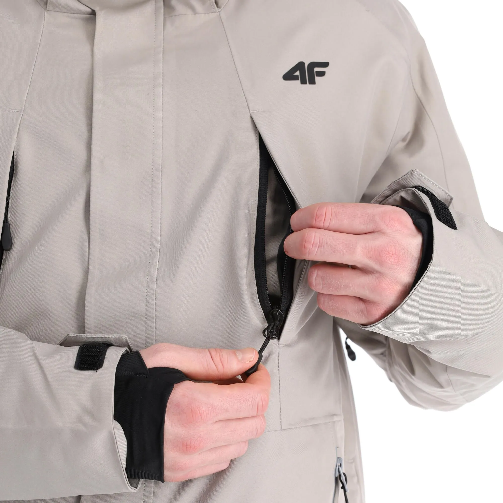 4F, Kumn004 Veste De Ski Hommes Warm Light Gris 12 4F, Kumn004 Veste De Ski Hommes Warm Light Gris – Image 10