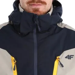 4F, Kumn008 Veste De Ski Hommes Dark Bleu -ColourWear Soldes 4f kumn008 aa jas gevoerd heren dark blauw 224fxxx109v2 BI 07