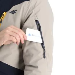 4F, Kumn008 Veste De Ski Hommes Dark Bleu -ColourWear Soldes 4f kumn008 aa jas gevoerd heren dark blauw 224fxxx109v2 BI 08