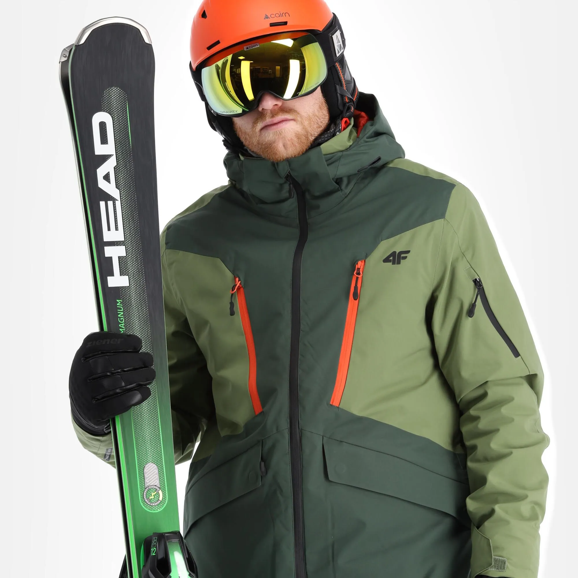 4F, Kumn008 Veste De Ski Hommes Dark Vert 6 4F, Kumn008 Veste De Ski Hommes Dark Vert – Image 4