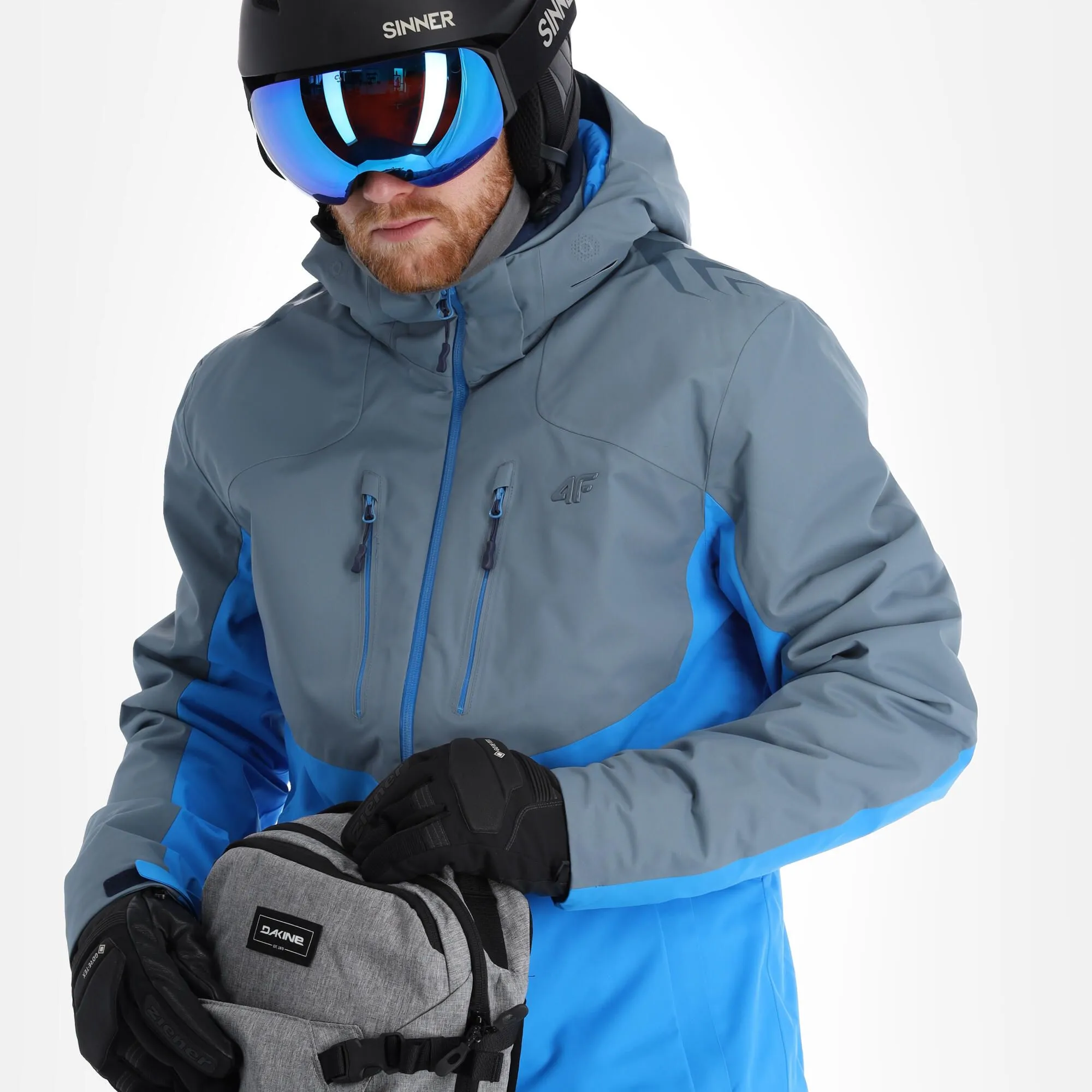 4F, Kumn011 Veste De Ski Hommes Anthracite Gris 6 4F, Kumn011 Veste De Ski Hommes Anthracite Gris – Image 4