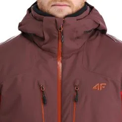 4F, Kumn011 Veste De Ski Hommes Burgundy Violet -ColourWear Soldes 4f kumn011 aa jas gevoerd heren burgundy paars 224fxxx111v2 BI 11