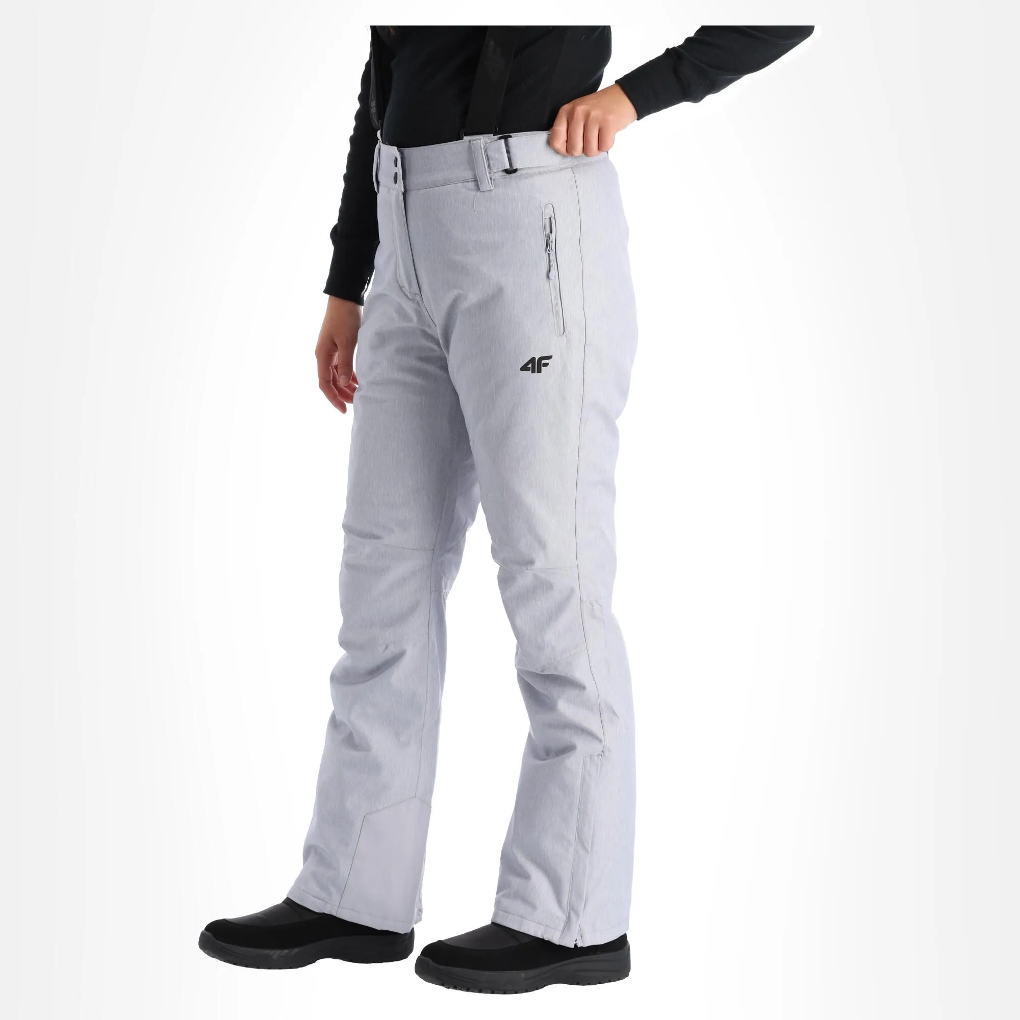 4F, Spdn001 Pantalon De Ski Femmes Cold Light Melange Gris 3 4F, Spdn001 Pantalon De Ski Femmes Cold Light Melange Gris