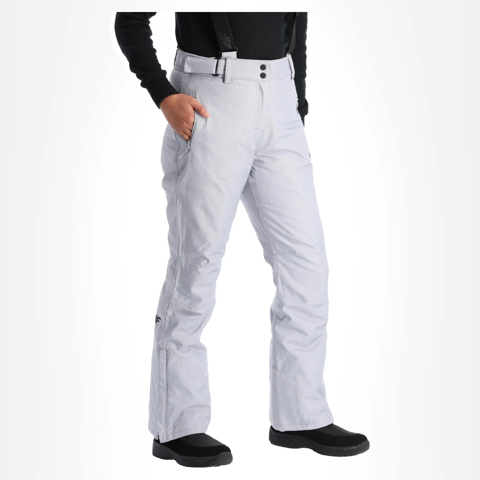 4F, Spdn001 Pantalon De Ski Femmes Cold Light Melange Gris 5 4F, Spdn001 Pantalon De Ski Femmes Cold Light Melange Gris – Image 3