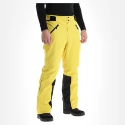 4F, Spmn006 Pantalon De Ski Hommes Lemon Jaune -ColourWear Soldes 4f spmn006 ba skibroek gevoerd heren lemon geel 224fxxx118v4 BI 04
