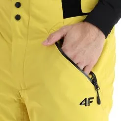 4F, Spmn006 Pantalon De Ski Hommes Lemon Jaune -ColourWear Soldes 4f spmn006 ba skibroek gevoerd heren lemon geel 224fxxx118v4 BI 07