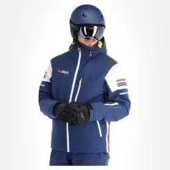 Deluni, Challenger 3 Veste De Ski Hommes Bleu -ColourWear Soldes aa10del010a bi 04 1