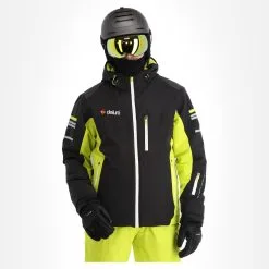 Deluni, Challenger 3 Veste De Ski Hommes Jaune, Noir