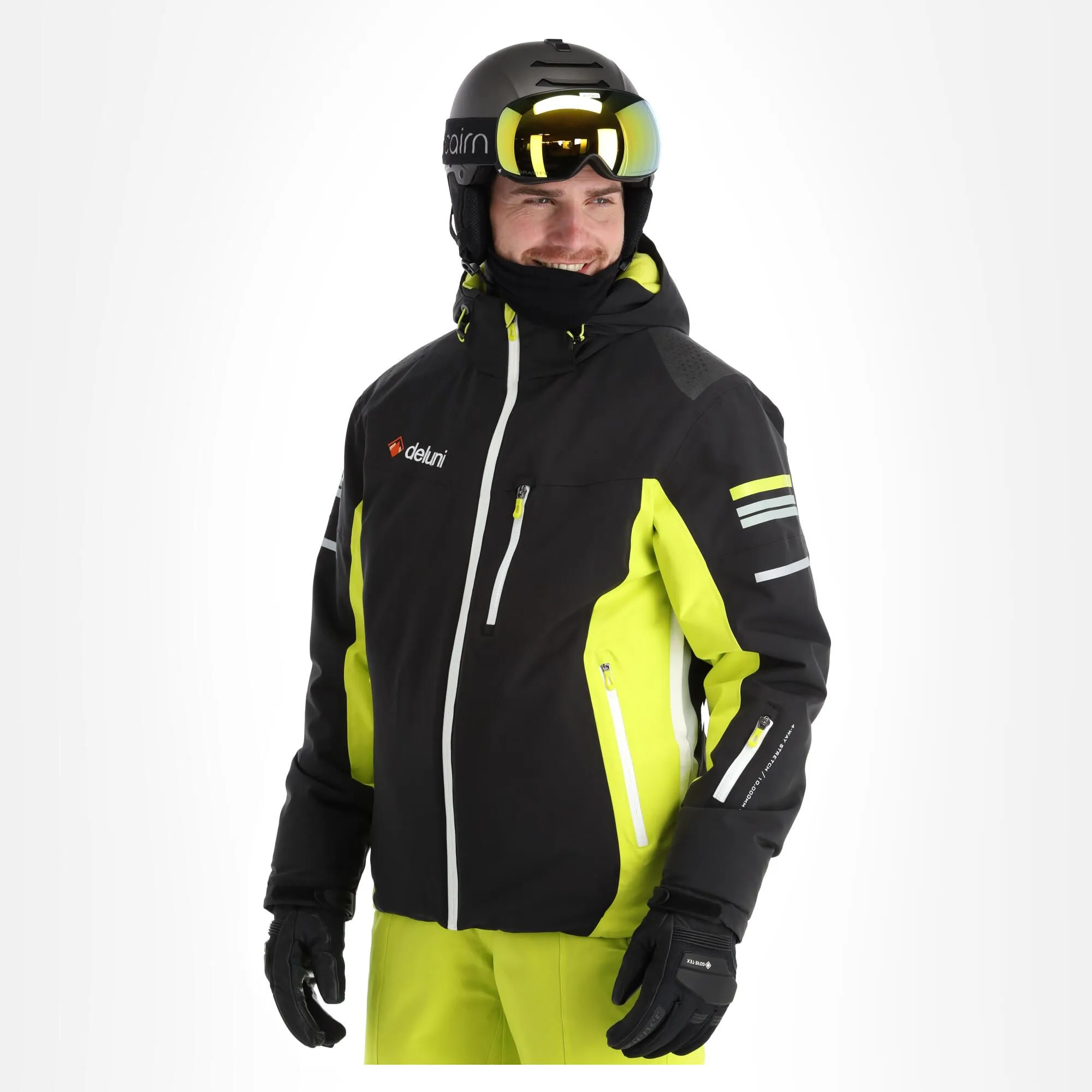 Deluni, Challenger 3 Veste De Ski Hommes Jaune, Noir 5 Deluni, Challenger 3 Veste De Ski Hommes Jaune, Noir – Image 3
