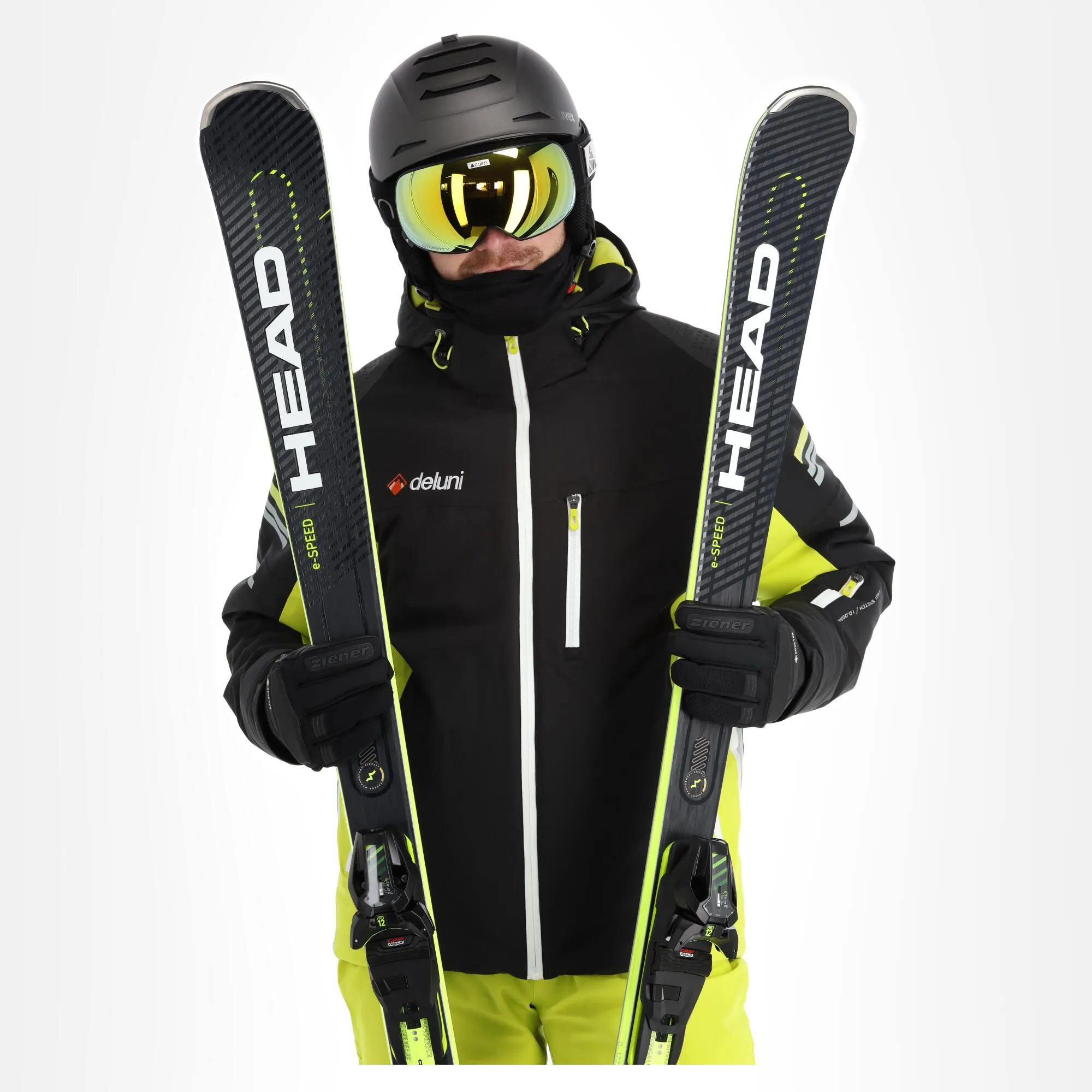 Deluni, Challenger 3 Veste De Ski Hommes Jaune, Noir 6 Deluni, Challenger 3 Veste De Ski Hommes Jaune, Noir – Image 4