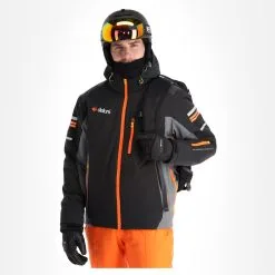 Deluni, Challenger 3 Veste De Ski Hommes Gris, Noir