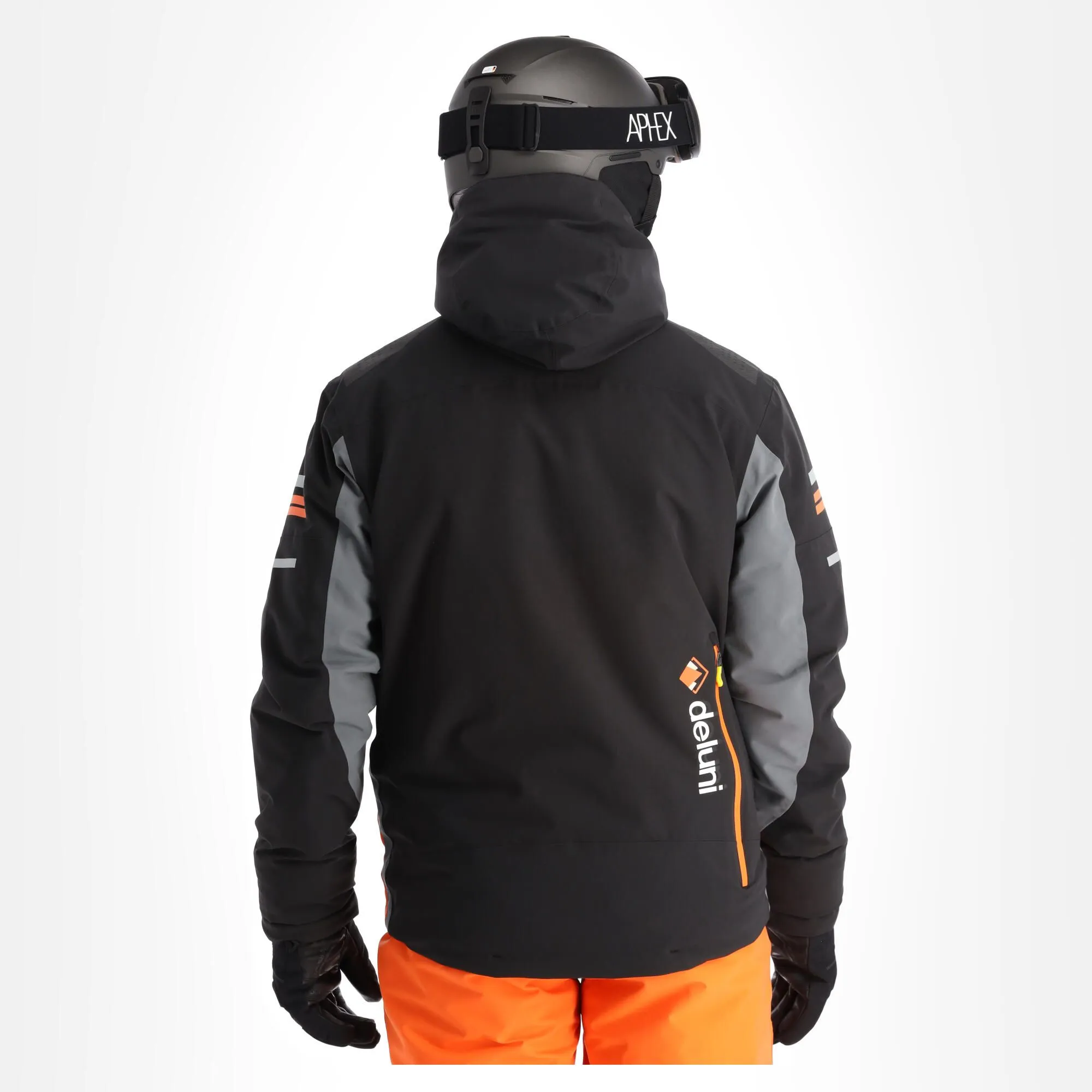Deluni, Challenger 3 Veste De Ski Hommes Gris, Noir 4 Deluni, Challenger 3 Veste De Ski Hommes Gris, Noir – Image 2