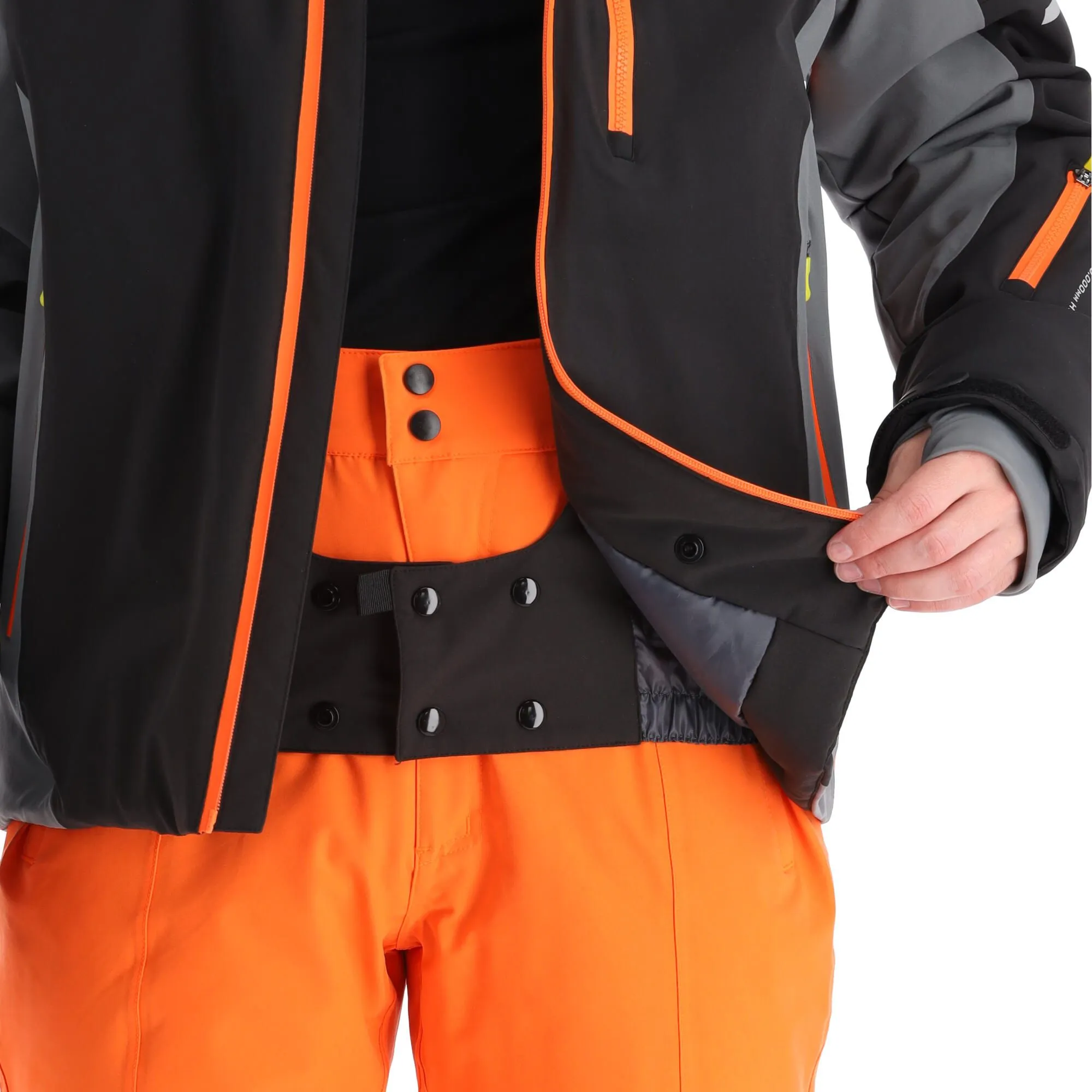 Deluni, Challenger 3 Veste De Ski Hommes Gris, Noir 8 Deluni, Challenger 3 Veste De Ski Hommes Gris, Noir – Image 6