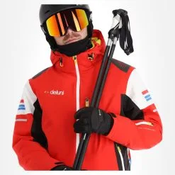 Deluni, Challenger 3 Veste De Ski Hommes Gris, Rouge -ColourWear Soldes aa10del010f bi 05 1