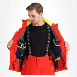 Deluni, Challenger 3 Veste De Ski Hommes Gris, Rouge -ColourWear Soldes aa10del010f bi 06 1