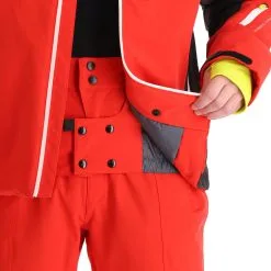 Deluni, Challenger 3 Veste De Ski Hommes Gris, Rouge -ColourWear Soldes aa10del010f bi 07 1