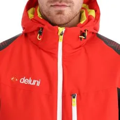 Deluni, Challenger 3 Veste De Ski Hommes Gris, Rouge -ColourWear Soldes aa10del010f bi 08 1